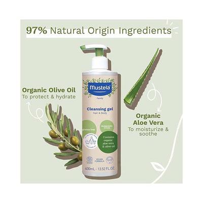 Mustela Organic Cleansing Gel 400 ml - Baby Body Wash