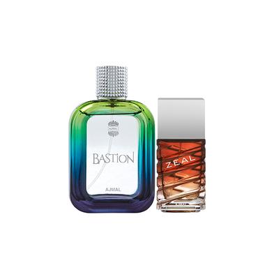 Ajmal Bastion EDP Woody Aromatic Perfume And Zeal EDP Aquatic Woody Perfume 200 ml - Men Perfumes (Edt/Edp)