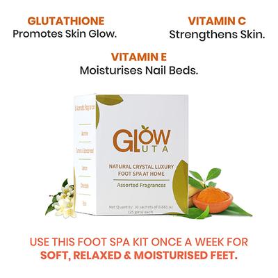 Glutaglow Glutathione Pedicure for Refreshing Moisturizing and Rejuvenating Feet 5 in One Pack 1's - Foot Scrubs