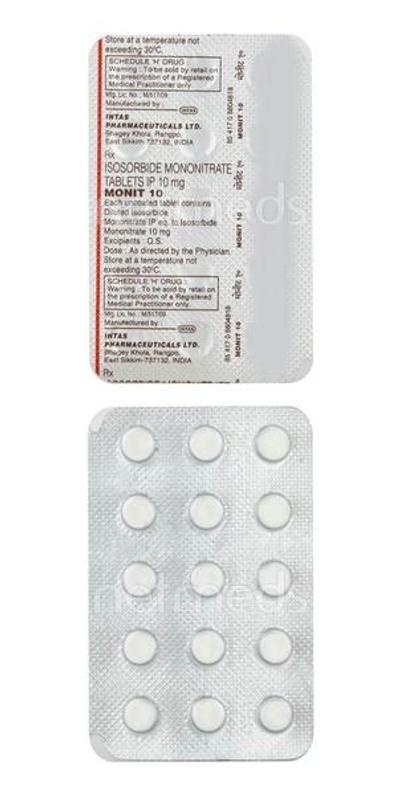 Monit 10mg Tablet 15'S - Angina