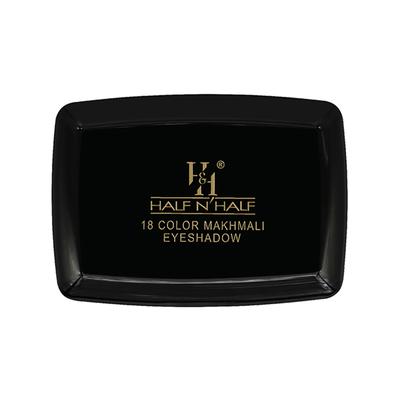 Half N Half 18 Colors Makhmali Eyeshadow With Brush In Makeup Palette Highly Pigmented Long Lasting Waterproof Smooth Blendable Colors - Multicolor-03 12.8 gm - Face Palettes