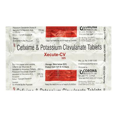 Xecute CV 325mg Tablet 10'S - Bacterial Infections-Cep