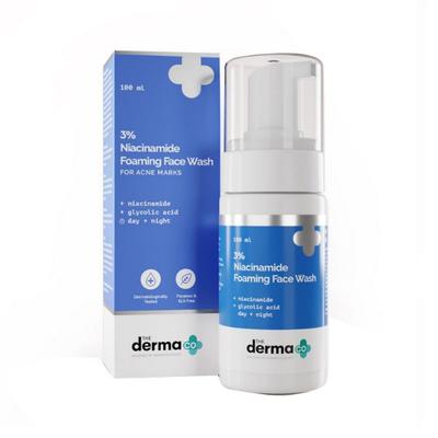 The Derma Co. 3 % Niacinamide Foaming Daily Face Wash for Acne Marks 100ml - Face Washes