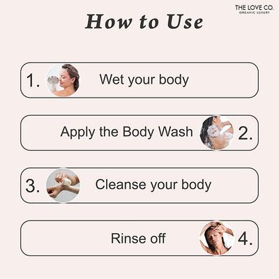 The Love Co. Luxury Coco Shea Body Wash for Women - Luxury Shower Gel for Men - Bath & Body Care Essentials - For All Skin Types 250 ml - Shower Gels & Body Wash