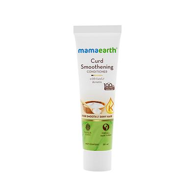 Mamaearth Curd Smoothening Conditioner with Curd and Keratin for Smooth and Shiny Hair 20 ml - Conditioners