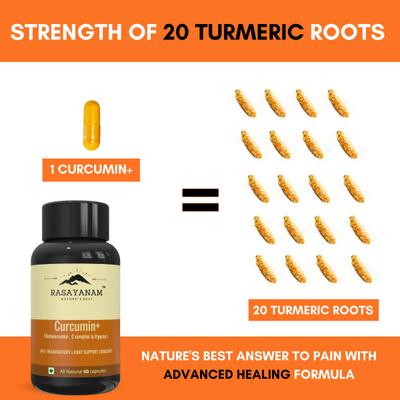 Rasayanam Curcumin+ 1500 MG Capsules 60's - Herbal Dietary Supplement