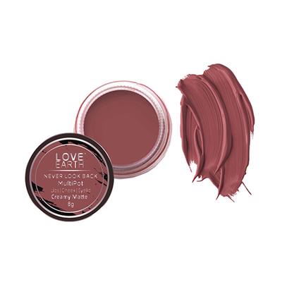 Love Earth Lip Tint & Cheek Tint Multipot-Never Look Back - Ruby Pink 8 gm (N) - Lip Stains & Tints