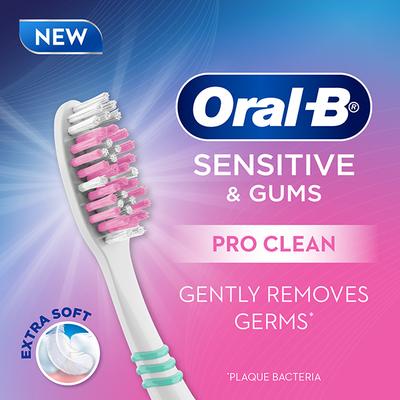Oral-B Sensitive & Gums Pro Clean Toothbrush 4's - Toothbrushes