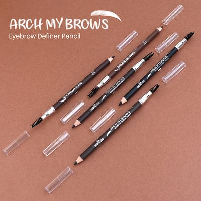 Half N Half Arch My Brows Long Lasting Automatic Eyebrow Pencil & Brush, Ebony-01 2 g - Eyebrow Pencils & Enhancers