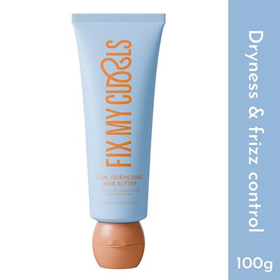 Fix My Curls Curl Quenching Hair Butter Made for Curly, Wavy, Dry and Frizzy Hair with Tucuma Butter, Flaxseed, and Chia Seed 100 gm - Hair Sets & Kits