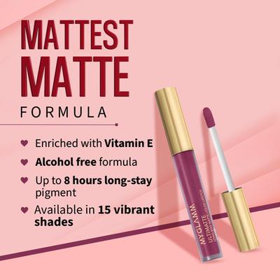 MyGlamm Ultimatte Long Stay Matte Liquid Lipstick-Plum Goddess 2.5 ml - Lipsticks