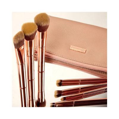 bh cosmetics Metal Rose 11 Piece Brush Set With Cosmetic Bag 1's - Lens Solution & Accessories