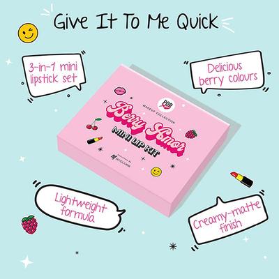 Myglamm Popxo Makeup Collection Mini Lip Kit Berry Amor 3 x 2.5gm 3's - Lipsticks