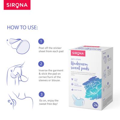 Sirona Anti-Stain Under Arm Sweat Pads 1's - Intimate Care