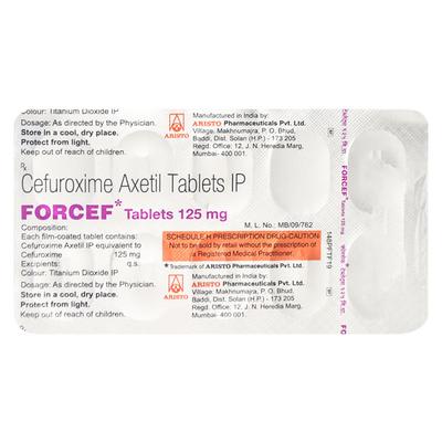 Forcef 125mg Tablet 10'S - Bacterial Infections-Cep