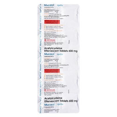 MUCARYL SUGAR FREE ORANGE FLAVOUR Effervescent Tablet 10's - Cough And Cold-Cou