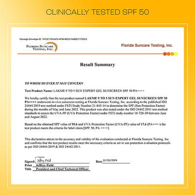 Lakme Sun Expert Pa SPF50 +++ Light-Weight Gel 50 gm - Face Sunscreen