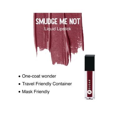 Sugar Cosmetics Smudge Me Not Liquid Mini Lipstick 04 Plum Yum 1.1 ml - Liquid Lipsticks