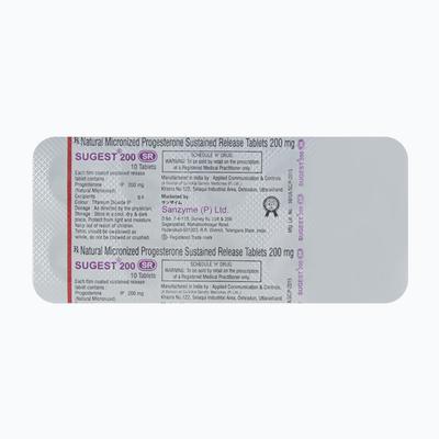 Sugest SR 200mg Tablet 10'S - Hormonal Therapy-Oes