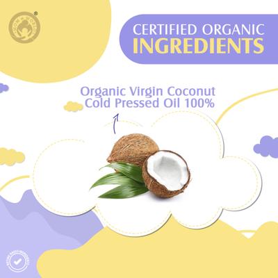 Mom & World Baby Massage Organic Virgin Coconut Oil 200 ml - Baby Skin Care