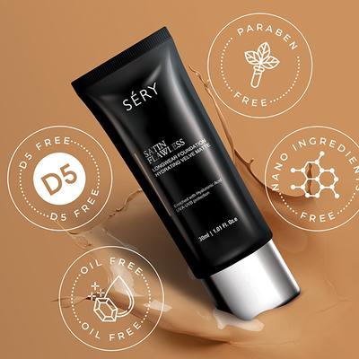 SERY Satin Flawless Longwear Foundation Light Medium 30 ml - Foundation