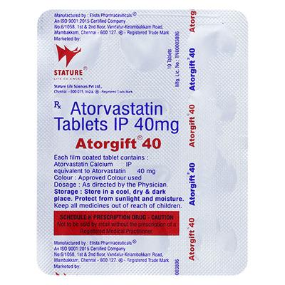 ATORGIFT 40mg Tablet 10's - High Cholesterol-Dys