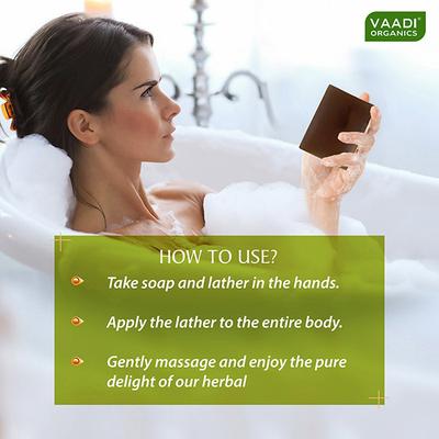 Vaadi Herbals Handmade Scrub Soap - Enticing Lemongrass 75 gm - Soaps