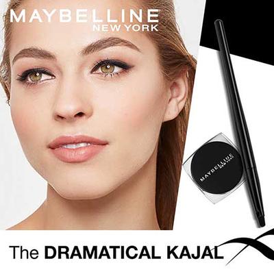 Maybelline New York Lasting Drama Gel Eyeliner Blackest Black 3 gm - Eyeliners