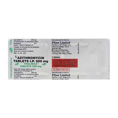 Trulimax 500mg Tablet 3'S - Bacterial Infections-Mac