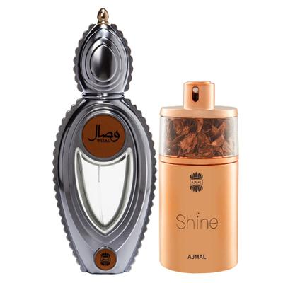 Ajmal Wisal EDP Floral Musky Perfume And Shine EDP Floral Powdery Perfume 125 ml - Women Perfumes (Edt/Edp)