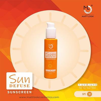 Mattlook Sun defuse Sunscreen SPF 30, UVB/UVA, Non Gresy Formula, SC-01 100 ml - Body Sunscreen