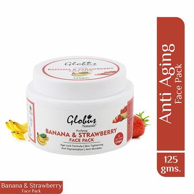 Globus Naturals Purifying Banana & Strawberry Anti Aging Face Pack 125 gm - Face Packs