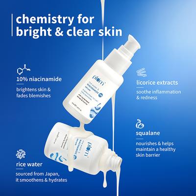 Plum 10% Niacinamide Face Serum with Rice Water Clarity Boost Fragrance free 30ml - Face Serum