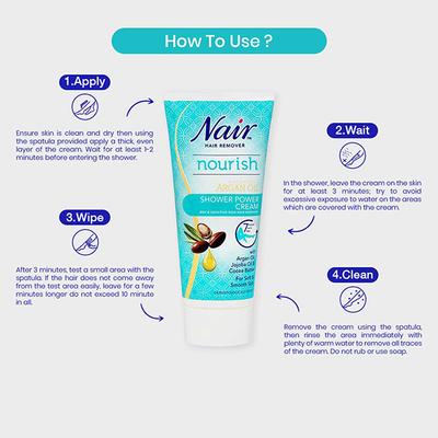 Nair Nourish Shower Power Cream - Argan Oil 200 ml - Hair Creams