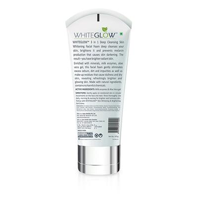 Lotus Herbals Whiteglow 3-in-1 Deep Cleansing Skin Whitening Facial Foam 50 gm - Face Wash & Cleansers