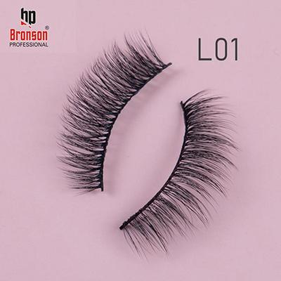 Bronson Professional Eyelash Set 3D False Long And Natural Eye Makeup No. L01 10's - Eyelashes