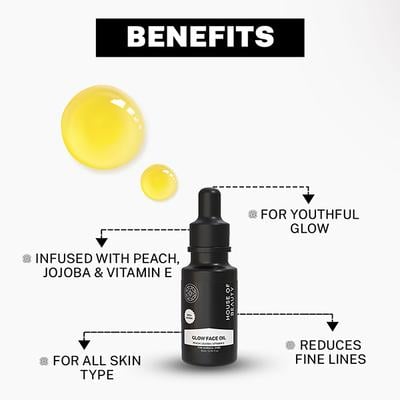 House of Beauty Super Fruit Glow Oil with Peach+Jojoba-All Skin Type For Massage & Primer 10ml - Face Oils