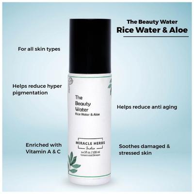 Miracle Herbs The Beauty Water Rice Water And Aloe 100 ml - Toners
