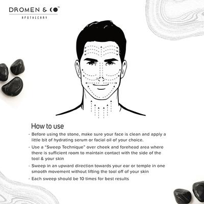 Dromen & Co Black Obsidian Gua Sha Stone for Men 110 gm - Massagers