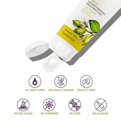 Hajamat Moisturizing Shaving Gel with Kakadu Plum & Aloe Vera, Sandalwood 100 ml - Shaving Gels