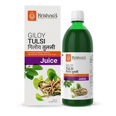 Krishna's Herbal & Ayurveda Giloy Tulsi Juice 500 ml - Ayurvedic Juices