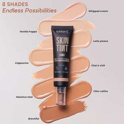 Insight Cosmetics Skin Tint 5In1 Multifunctional Serum Foundation - Filter Coffee 30 gm - Foundation