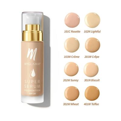 MyGlamm Super Serum Foundation SPF 30-101C Rosette 33gm - Foundation