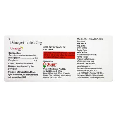 Uvazest 2mg Tablet 10'S - Contraception-Ora