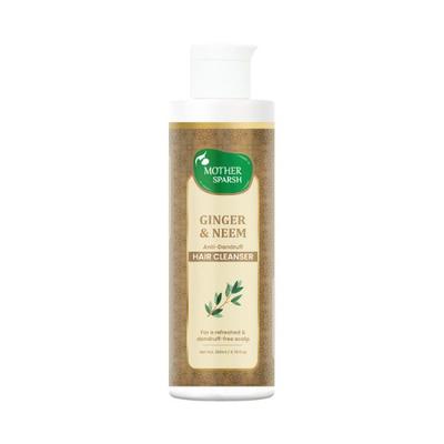 Mother Sparsh Ginger & Neem Anti-Dandruff Hair Cleanser 200 ml - Shampoos