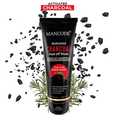 Mancode Activated Charcoal Peel Off Mask 100 ml - Masks & Peels