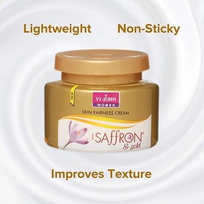 Vi-John Women Saffron Gold Skin Fairness Cream - Pack of 5 x 50 gm - Lotions & Creams