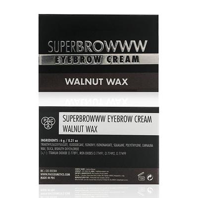 PAC SuperBrowww Cream Highly Pigmented Brow Pomade Long Lasting Smudgeproof - Walnut Wax (6 g) - Eyebrow Pencils & Enhancers