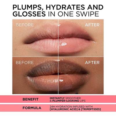 L'Oreal Paris Plump Ambition Hyaluron Lip Oil- 650 Nude Macaron- Plumping Lip Oil 5 ml - Liquid Lipsticks
