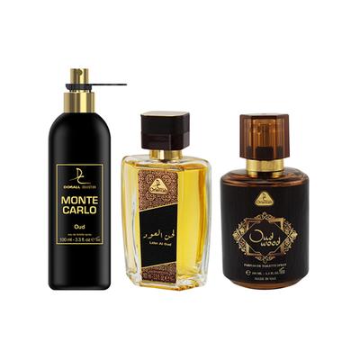 Dorall Collection Oriental Monte Carlo Oud + Lahn AI Oud + Oud Wood EDT Set 3's - Men Perfumes (Edt/Edp)